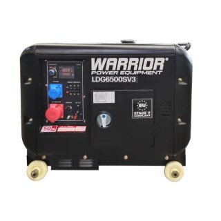 WARRIOR 6,25 kVa Silent Diesel Generator Notstromaggregat Stromerzeuger 400V 230V EU5