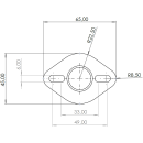 Adapter Edelstahl für Abgasschlauch CHAMPION 73001i-DF-EU, KOMPAK KGG34EI-DF, KGG39Ei-DF, ITC POWER GG34EI-DF