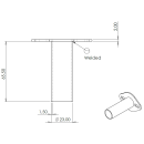 Adapter Edelstahl für Abgasschlauch CHAMPION 73001i-DF-EU, KOMPAK KGG34EI-DF, KGG39Ei-DF, ITC POWER GG34EI-DF