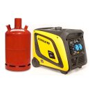 KOMPAK Dual Fuel Inverter Gas Benzin 3900 Watt Stromaggregat 230V