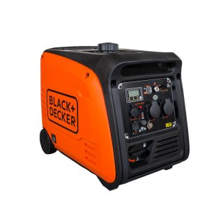 BLACK+DECKER Inverter Stromaggregat Benzin 3900 Watt 230V E-Start Funkstart ATS