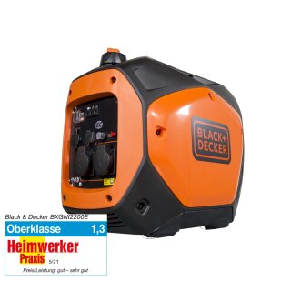 BLACK+DECKER Inverter Stromaggregat Benzin 2200 Watt 230V