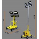 Mobile LED Light Mast Perimeter Lighting 1200 Watt 4,000m² Illumination