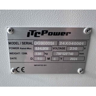 ITC POWER Diesel-Inverter Stromaggregat 6500 Watt DG9000SEi