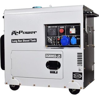 ITC POWER Diesel Generator 6300 Watts DG8000SE-LRS